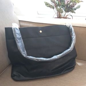 NWOT Elizabeth Grant black Faux leather pleather tote shoulder bag